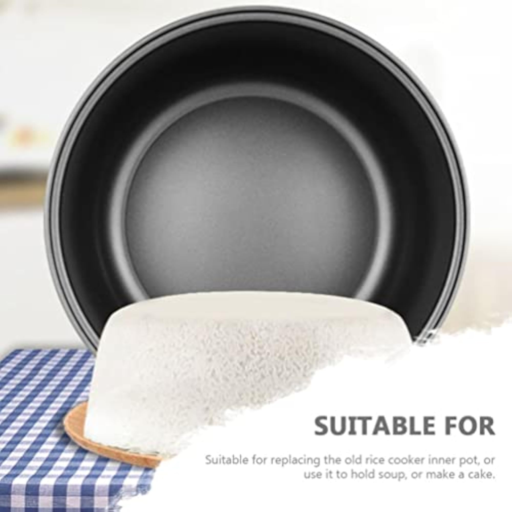 Nonstick Inner Pot Replacement for Rice Cooker, 3.6 Qt