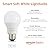 Amazon Basics Smart A19 LED Light Bulb, Dimmable Soft White (2700K), 9W (60W Equivalent), 800LM, Works with Alexa Only, 2.4 GHz Wi-Fi, No Hub Required, 4 Pack