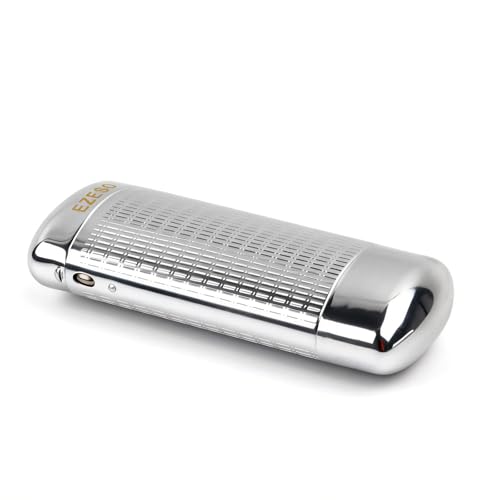 EZESO Estuche para gafas Funda Aluminio Plata