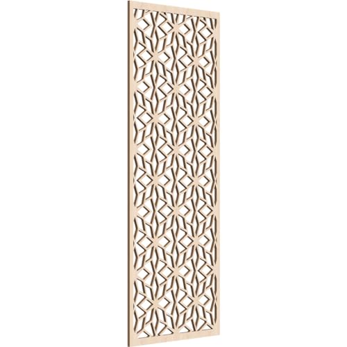 Image of 21 3 /8 inchW x 54 3 /8 inchH x 3 /8 inchT Lake Decorative Fretwork Wood Wall Panels, Red Oak