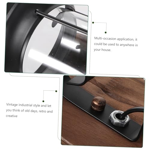Lámpara de pared retro industrial de madera y hierro para iluminación decorativa de interior 3