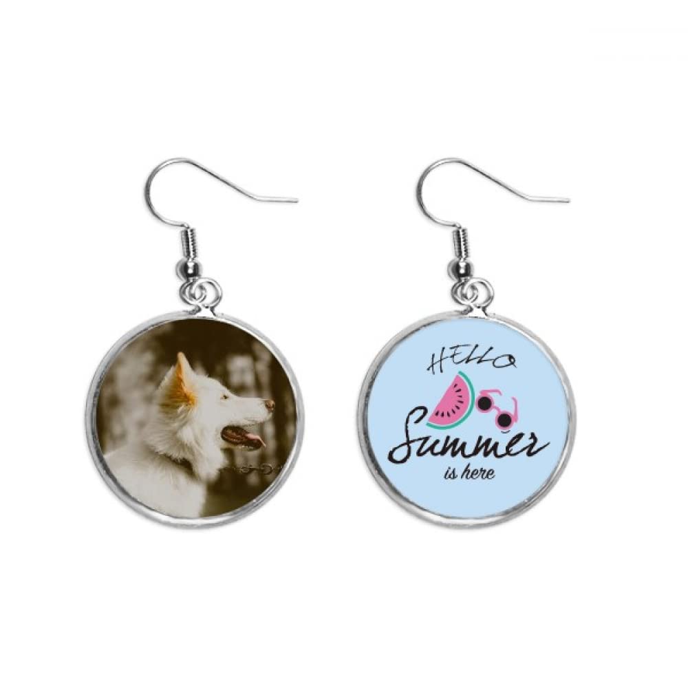 Pendientes de sandía y perro blanco ideales para looks de verano 5