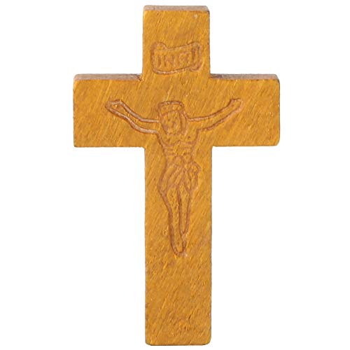 20 stks Hout Kruis Hangers Heilige Jezus Kruis Bedels DIY Sieraden Projecten voor Katholieke Christelijke Beige - Image 5