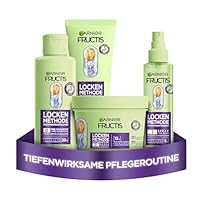 Garnier Feuchtigkeitsauffüllendes Haarpflege-Set für alle Arten von Locken, Repariert & revitalisiert, Pre-Shampoo, Shampoo, Haarmaske, Spray, Vegan, Ohne Silikone, Fructis Locken Methode, 4-teilig