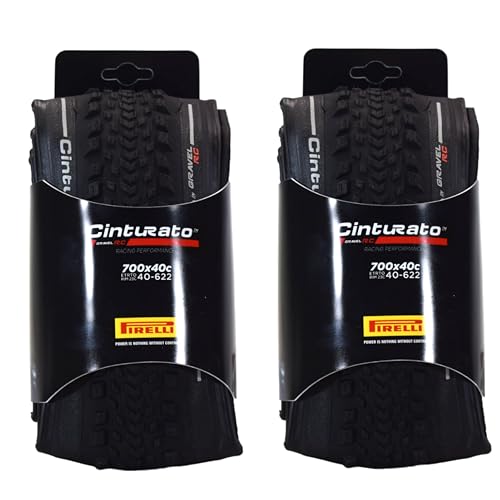 Pirelli Cinturato Gravel RC 40-622 (700 x 40c) Gravel Bike Tire - Gravel Racing Specific Design for Pro-Level Performance - Higher Speeds - Enhanced Lateral Grip (2 Tires)