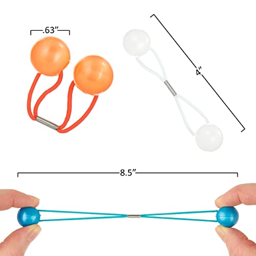 Expressions 24Pc Large Elastic Hair Ties With Balls Collection, Brightly Colored Marble Finish Elastic Hair Bands For Girls Hair Accessories, Twinbead Bubble Ponytail Holders, Cute Hair Ties No Damage Toddler Hair Accessories #TOP2