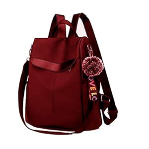 SLIKEE Cute Style female student Oxford Waterproof anti thief school bags backpack girls Daily backpack sling bag (KB-0117, Maroon)