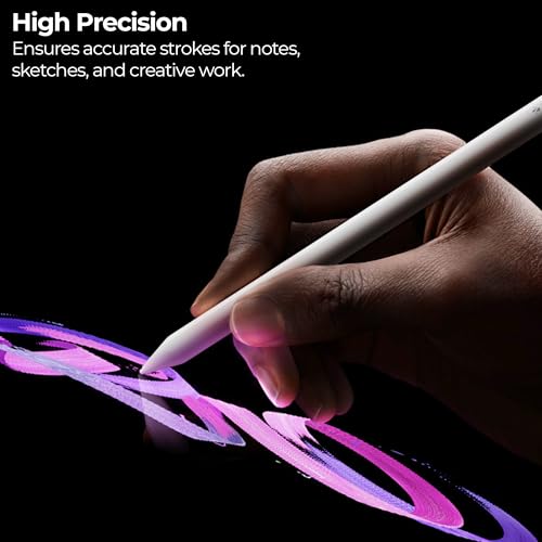 Image of Zebronics Universal Stylus Type-C, Magnetic Attachment, LED Indicator, Replaceable Pen Tips, High Precision, Ultra-Lightweight, iPadOS, iOS, Android Compatible (Stylus Pro Max)