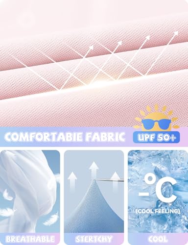 baleaf Girl's Sun Shirt UPF50 UV Protection Long Sleeve Kids SPF Athletic Hoodie Rash Guard Tops Clothing3