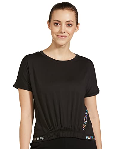 Image of Max Women's Cotton Printed Sports Regular Fit T-Shirt