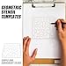 AUTSUPPL Reusable Geometric Stencils for Painting Irregular Cutout Templates for Walls Floors Wood Crafts DIY Art Projects Quick and Easy Drawing Tool for Students and Professionals