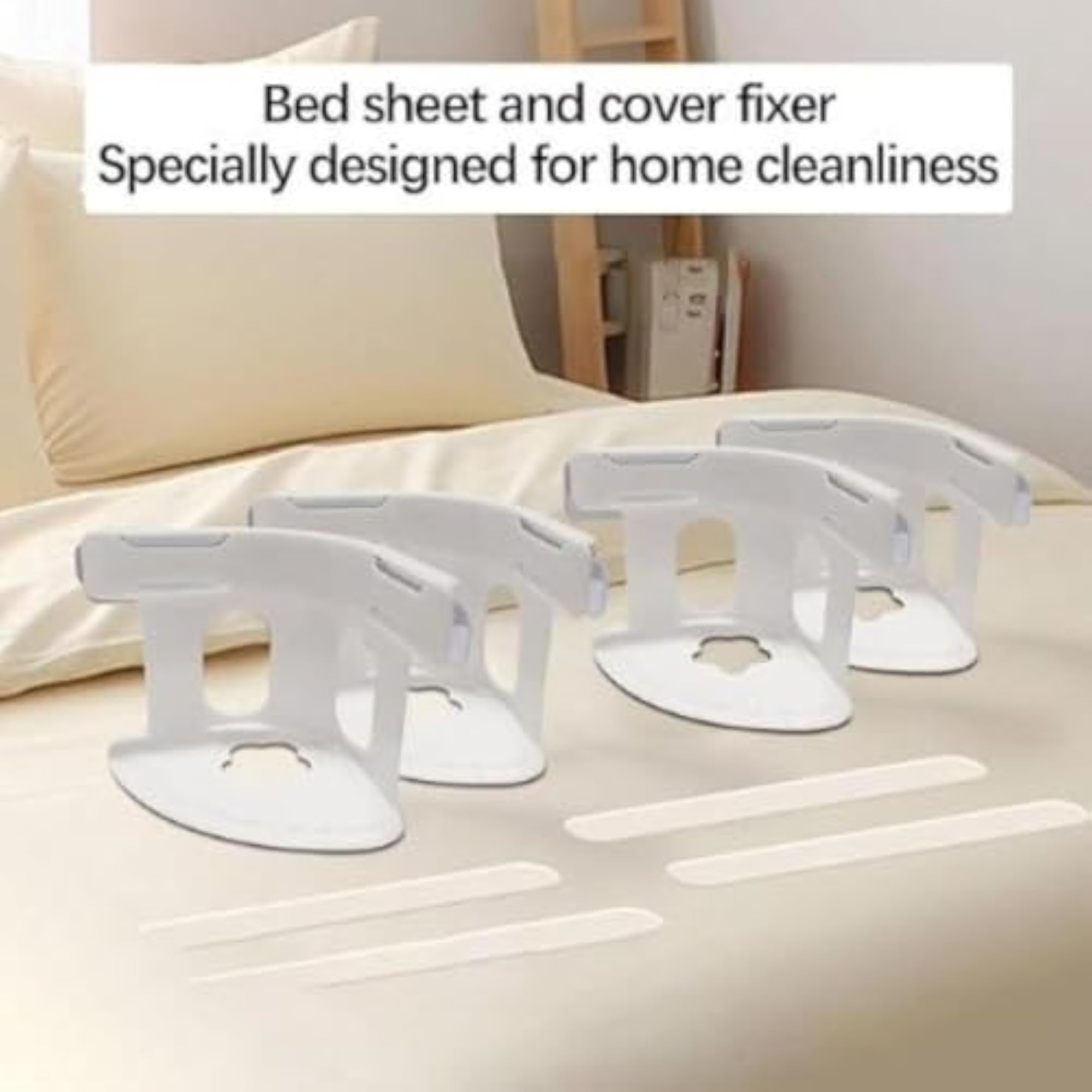 4Pcs Bed Sheet Clips, Heavy Duty Tight Fasteners