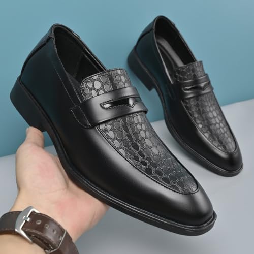 Men's Slip-On Dress Shoes for Work Genuine Leather Comfortable Breathable Oxfords Arrival Wide Width Business Casual2