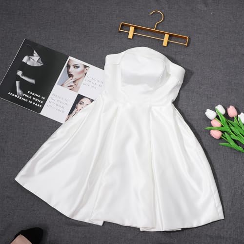 WOFASHPURET Vestido Tubinho De Feminino Sem Alças Costas Nuas Minivestido Tubinho Corte Franzido Min