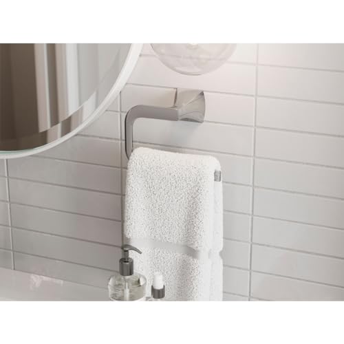 Pfister BRB-SSQ Soft Square 6-7/8" Wall Mounted Towel Ring - Spot Defense Brushed Nickel by Pfister - Image 4