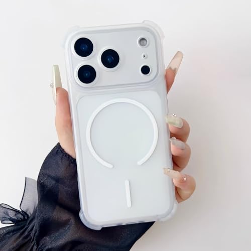 Coque magnétique iPhone 14 antichoc pour éviter les rayures au quotidien - Blanc
