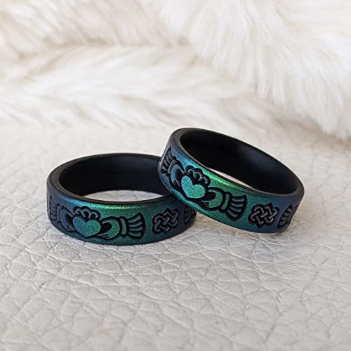 Knot Theory Trinity, Celtic, Claddagh Silicone Ring for Men and Women - Silicone Wedding Band for Sports Activities, Breathable Comfort Fit 6mm Bandwidth2