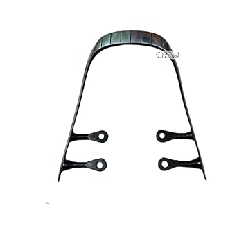 Dhe Best Bike Rear Seat Handle Backrest Heavy Metal Body Backrest Black and white for Hero Splendor Plus