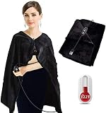 Aotoer USB-Beheizter Schal, elektrisches Heizkissen, schnelle Heizdecke, Plüsch-Fleece-Decke mit 3 Heizstufen und 3 Timer-Einstellungen für Auto, Büro, Zuhause, Reisen, maschinenwaschbar, 100 x 65 cm
