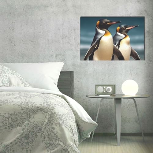 Toile pingouin impression HD tableau décoration murale bureau - 4