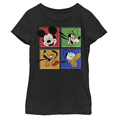 Disney Characters Mickey and Friends Girl's Solid Crew Tee