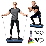 Vibration Plate Machine,180 Speeds Shake Plate for Lymphatic Drainage Weight Loss, Vibrating Fitness Platform 460LB Capacity Whole Body Workout with Bluetooth Home Exercise Gym Equipment for Women Men