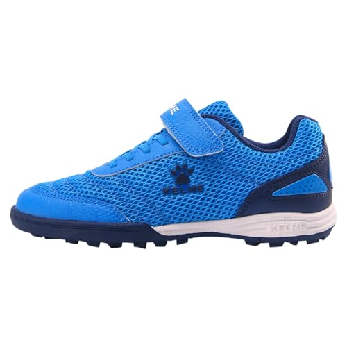 Kelme Fußballschuhe Jungen/Kinder Kunstrasen Trainingsschuhe Mädchen Sneaker Sportschuhe Indoor Outdoor Turf Football Schuhe Unisex BBlau EU 31