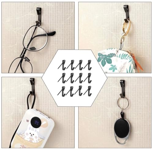 Image of 50 Pack Picture Hanging Hooks with Nails Kits Black Photo Frame Hook 50LB