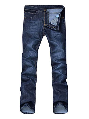 Andongnywell Men's Relaxed Classic Denim Fit Straight Leg Jean Comfort Flex Waist Jeans Comfort Stretch Loose Jean