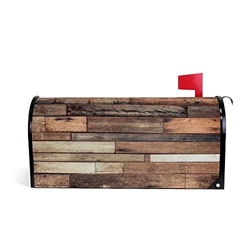 My Daily Magnetic Mailbox Cover Wooden Background Vintage Decorative MailWraps Mailbox Post Box Cover Oversized 25.4X 20.78 inch