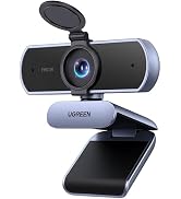 UGREEN Webcam 2K para PC Ultra HD com Microfone, Câmera para PC com Capa de Privacidade, Webcam U...
