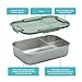Smash Microwave Safe Stainless Steel Bento Lunch Box, 3 Compartments, Sage, 44oz with PP Lid