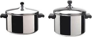 Classic 6-Quart Stainless Steel Stockpot with Lid, 4-Quart Saucepot - Silver