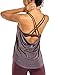 CRZ YOGA Mujer Deportiva Chaleco Camiseta sin Mangas de Fitness con Sujetador Ciruela ártica calentada 38