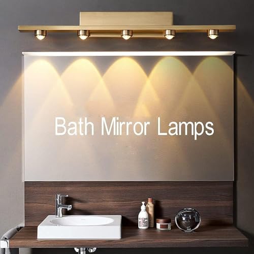 Image of NAVAM Creation 5W Modern LED Wall Picture Light, Warm White Golden Finish Decorative Wall Lamp for Mirror, Painting, Bedroom, Living Room & Hallway
