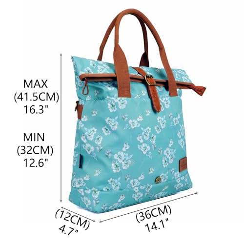 TOURBON Damen Fahrradtasche Shopper Wasserdicht Segeltuch Fahrradtaschen für Heckträger Handtasche für Radfahren Reisen
