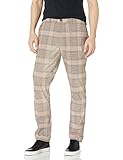 Original Penguin Men's Flat Front Plaid Pant, Kelp, 34W x 32L