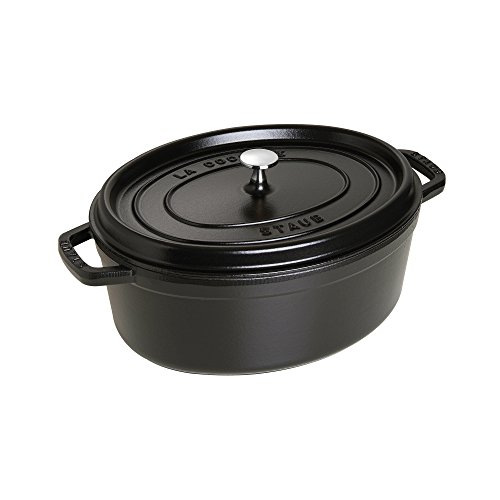 La poussière 7 Quart ovale Cocotte, Black by La Poussière