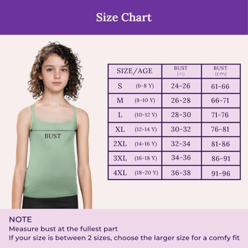 Image of Adira | Cotton Camisole for Beginners | Beginners Cami for Puberty | Flat Padding for Nipple Coverage | Confidence for School & Home | Soft Stretchy Cotton | Pack of 3