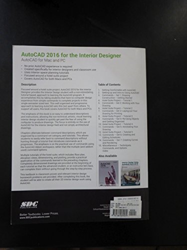 AutoCAD 2016 for the Interior Designer: Autocad for MAC and PC