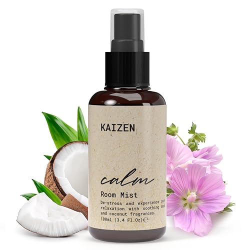 Kaizen® Ambientador Spray Hogar con Aceite Esencial de Coco y Almizcle Blanco, 100ml - Ambientadores de Hogar Spray con Aceites Esenciales - Aromaterapia, Bienestar y Concentración