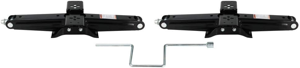 Quick Products QP-RVJ-S24 RV Stabilizing and Leveling Scissor Jack, 5,000 lb. Max, 24" – Set of 2 - Silver - Standard : Automotive