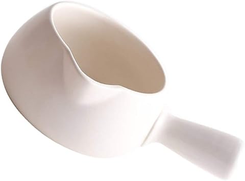 Enamel Milk Pot Non-Stick Mini Pot Noodle Pan Ceramic Soup Pot Cookware 700Ml-White