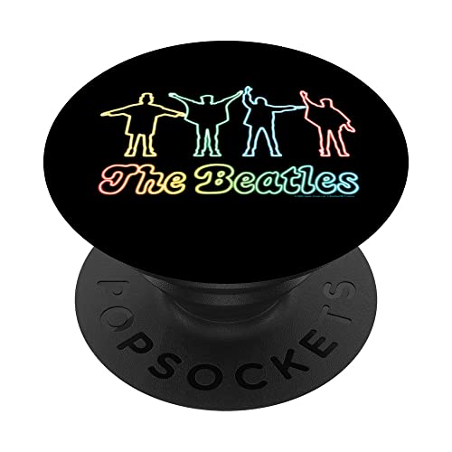 The Beatles – Aide au néon PopSockets PopGrip Interchangeable - Les Beatles, Paul McCartney, John Lennon, RIngo Starr, George Harrison The Beatles - Aide au néon PopSockets PopGrip Interchangeable