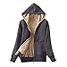Produktbild TEBAISE Damen Hoodie mit Kapuze Kapuzenjacke Kapuzenpullover Sweatjacke Pullover Jacke Cardigan Sweatshirtjacke Mit Teddy-Futter Und Kapuze