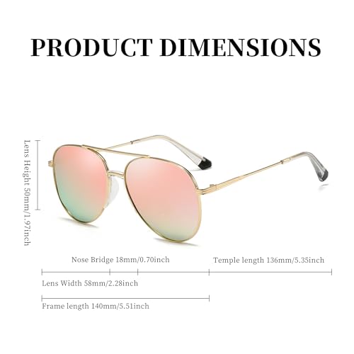 Classic Womens Sunglasses Tangle Free Polarized Aviator Sunglasses for Women with UV Protection 2025 Trendy Shades3
