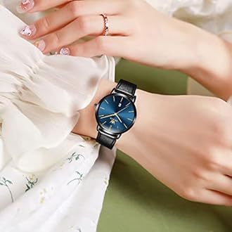 OLEVS Women Watches Ultra Thin 6.5mm Minimalist Dress Fashion Leather Strap Quartz Waterproof Casual Women Wrist Watch