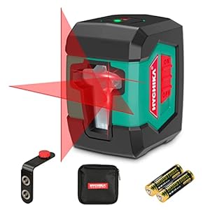 Livella Laser, Laser Autolivellante HYCHIKA 15m, Doppio Modulo Laser Commutabile Orizzontale/Verticale, Livello Laser Con Supporto, Borsa e 2 batterie AA
