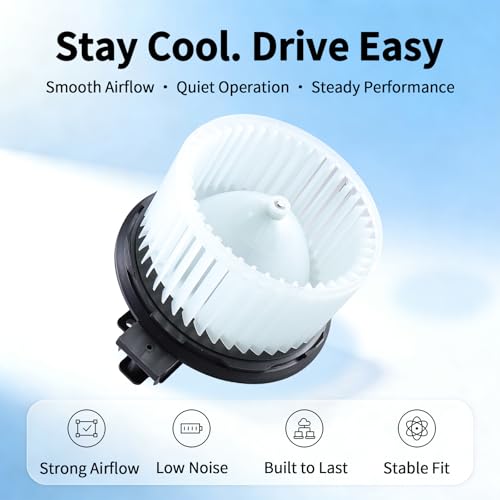 Image of HVAC Blower Motor with Fan Assembly - Compatible with Explorer 2011-2015, Flex 2010-2019, MKT 2010-2019, Police SUV 2013-2015 - AC Heater Fan - Part Number 700274 AE9Z19805D