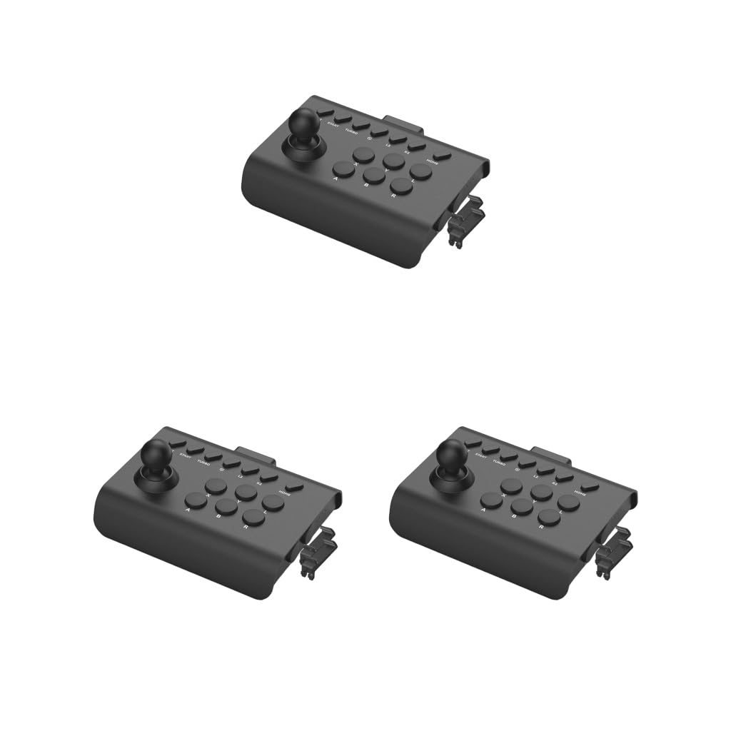 3 set Arcade Rocker Game Joystick 13 Pulsanti per Console di Gioco Smartphone Computer Nero 14.5x7x11.5 cm